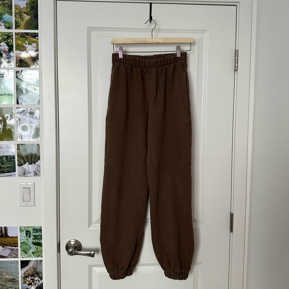Brandy Melville Brown Track Joggers